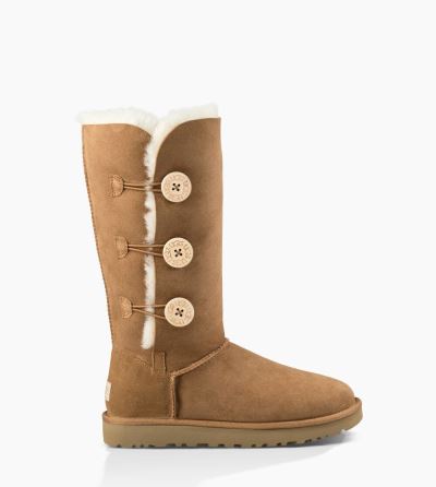 UGG Bailey Button Triplet II Womens Boots Chestnut/ Brown - AU 52ZX
